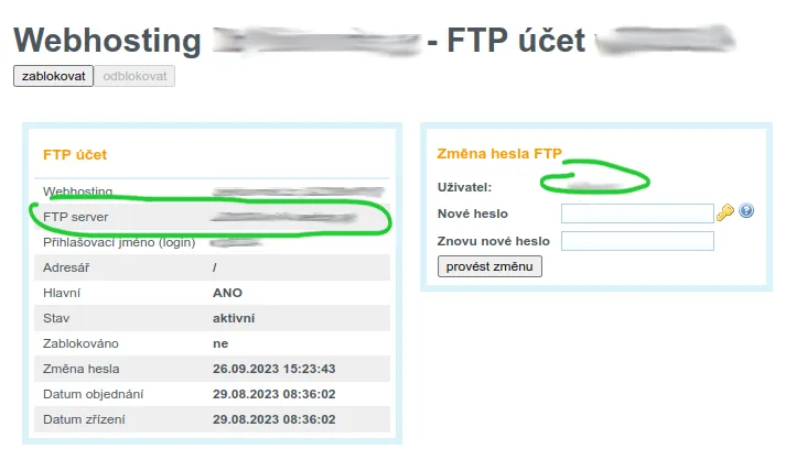 WEDOS: jak se připojit k FTP přes webový prohlížeč