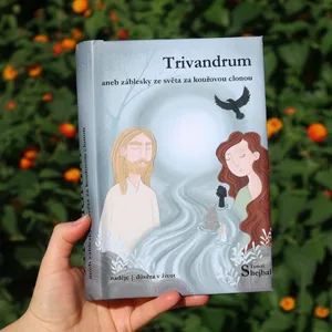 Román Trivandrum na pozadí keřů s květy