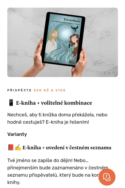 Román Trivandrum v crowdfundingové kampani - e kniha