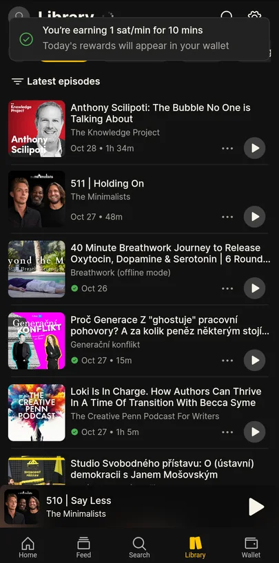 Fountain - podcast list